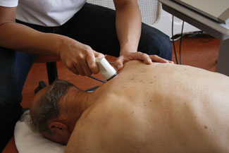man getting neck massage