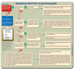 actute knee pain chart